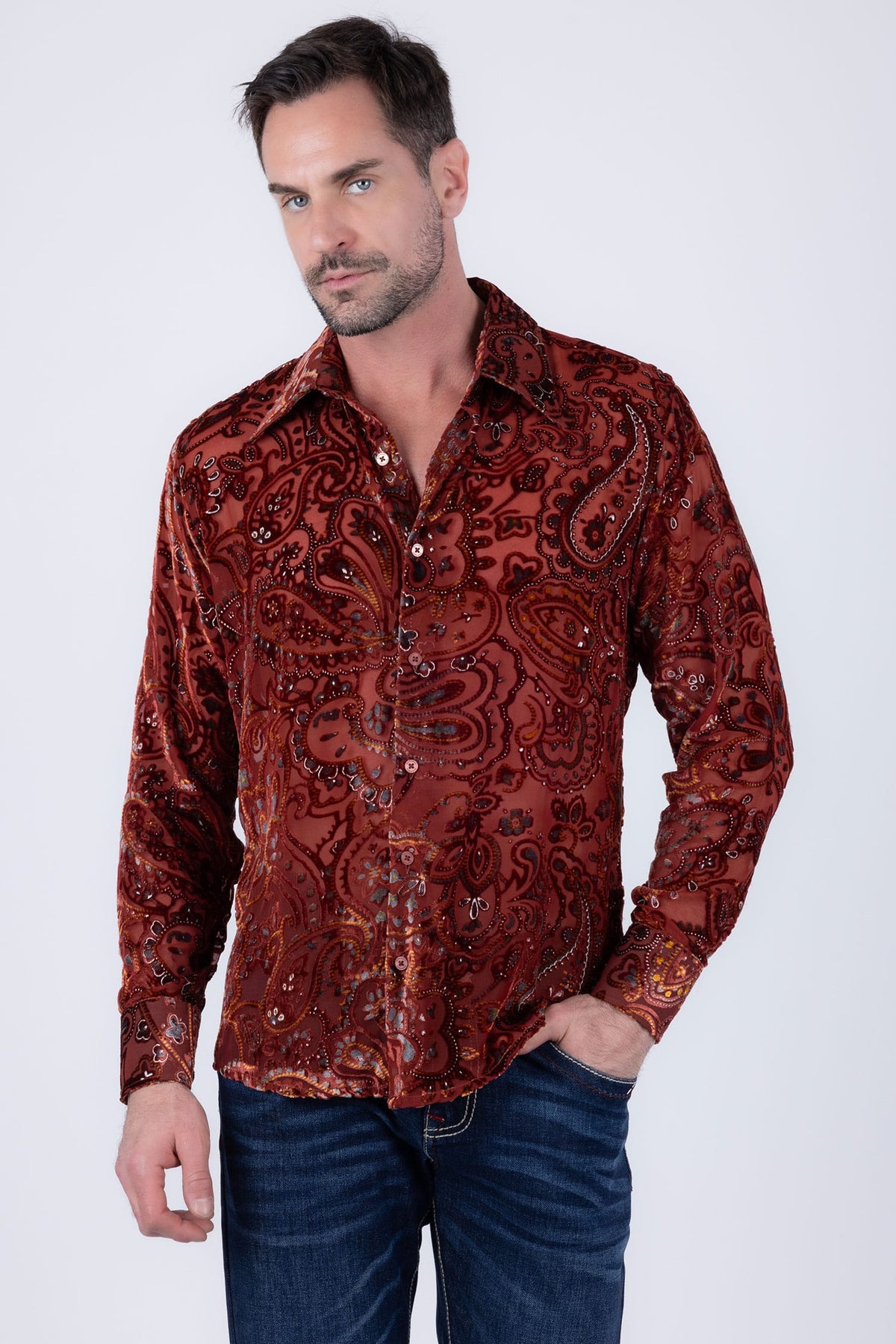 Valluto Paisley Long Sleeve Shirt