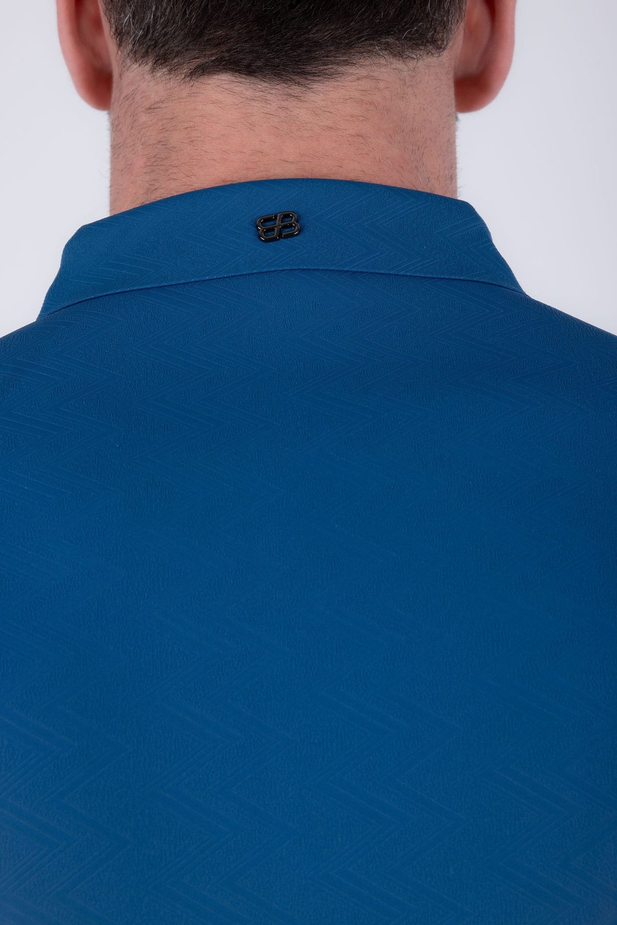 Congruent Geometric Stretch Polo Shirt