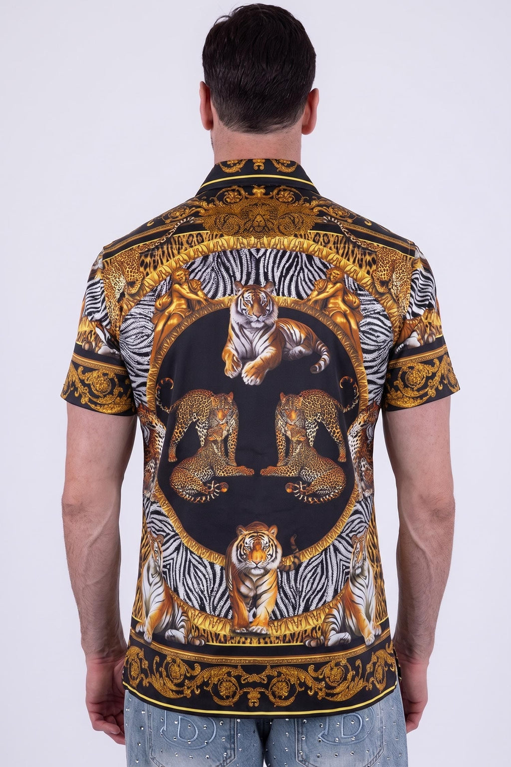Royale Rhinestone Short Sleeve Shirt