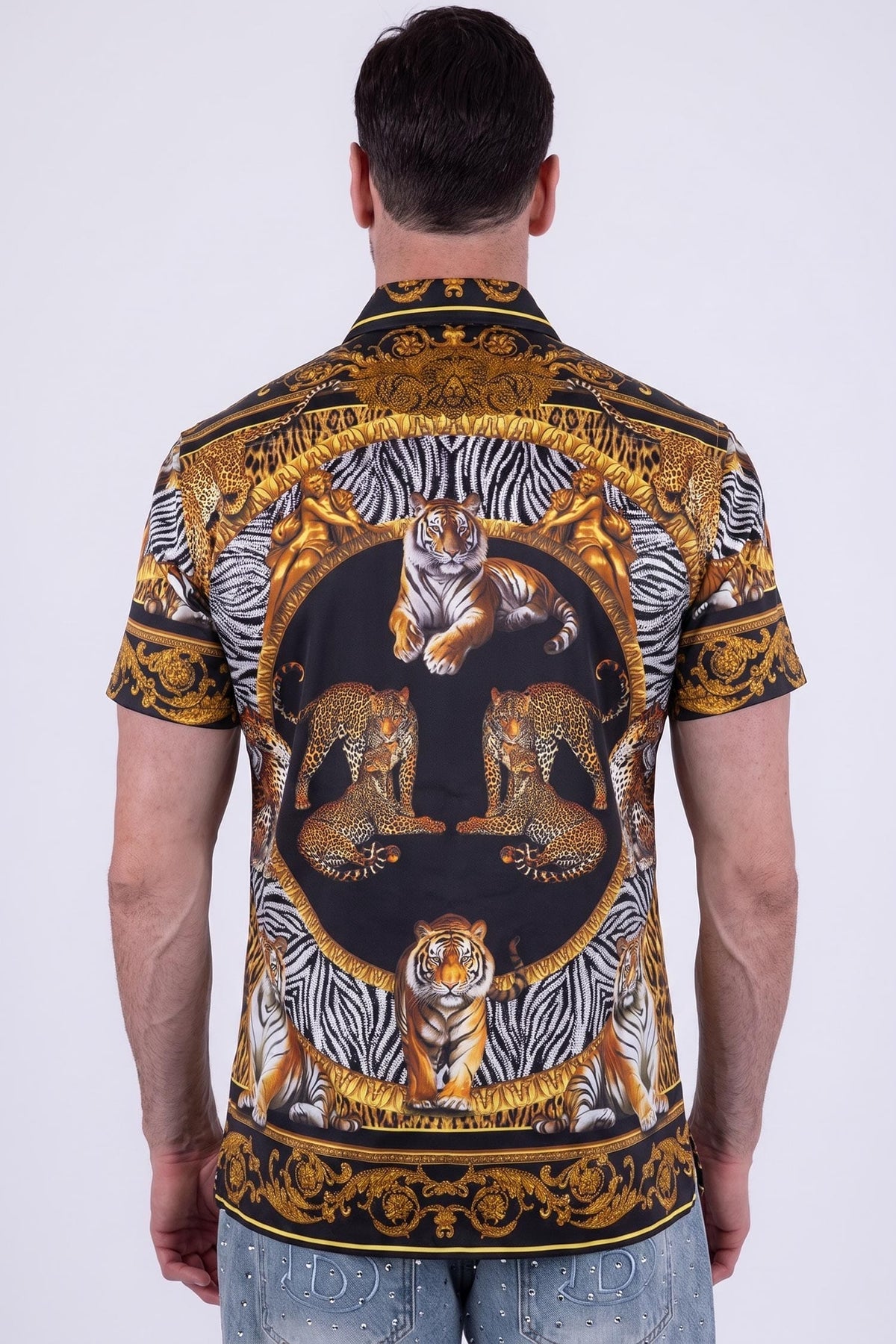 Royale Rhinestone Short Sleeve Shirt