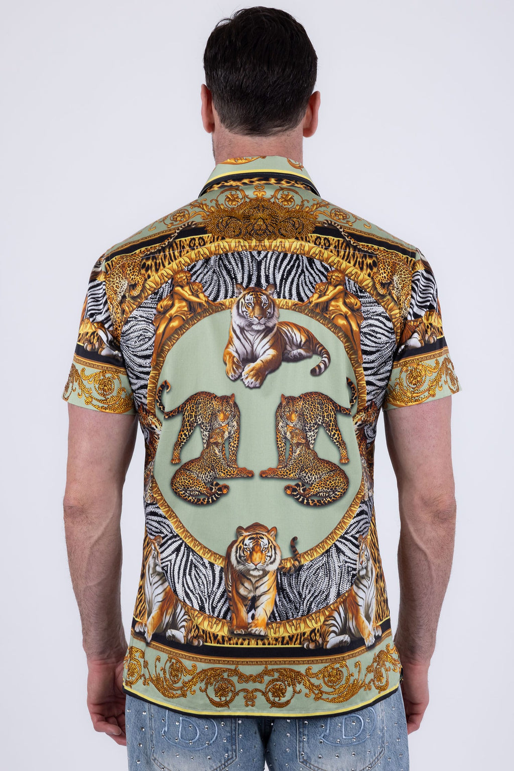 Royale Rhinestone Short Sleeve Shirt